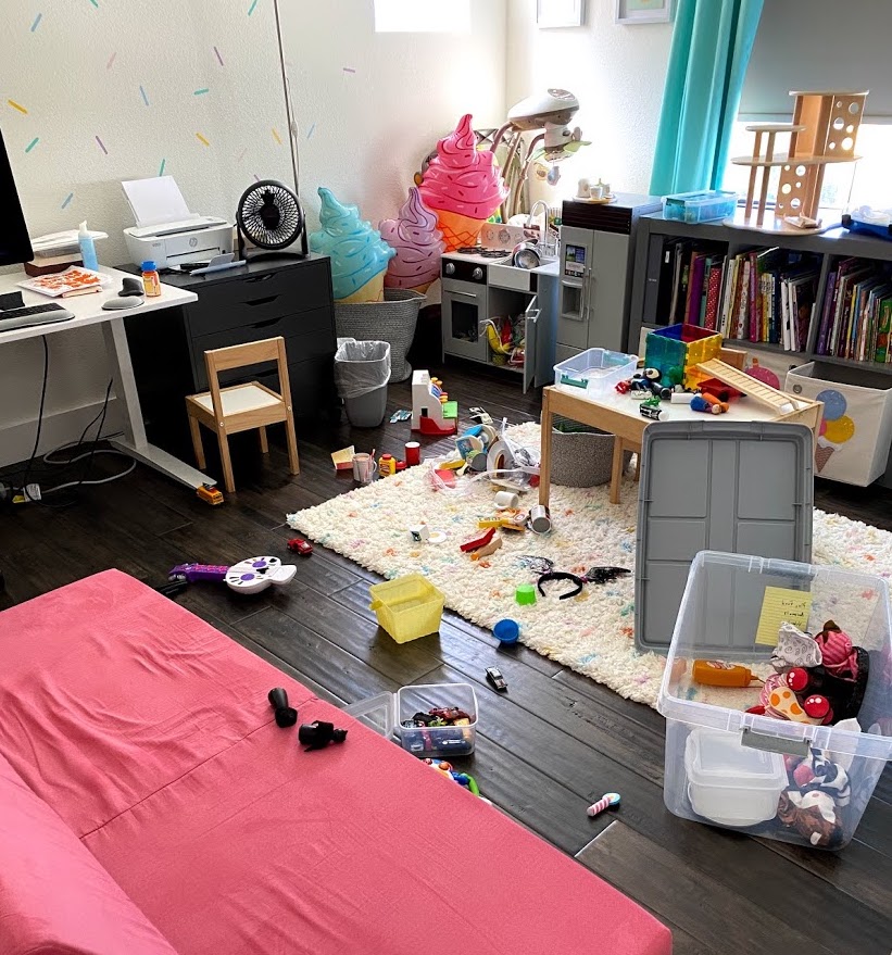 messy playroom